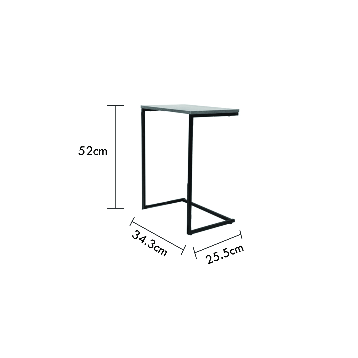 Jessar - Set of 3 Side Tables, From the Eden Collection, Grey Wood Grain