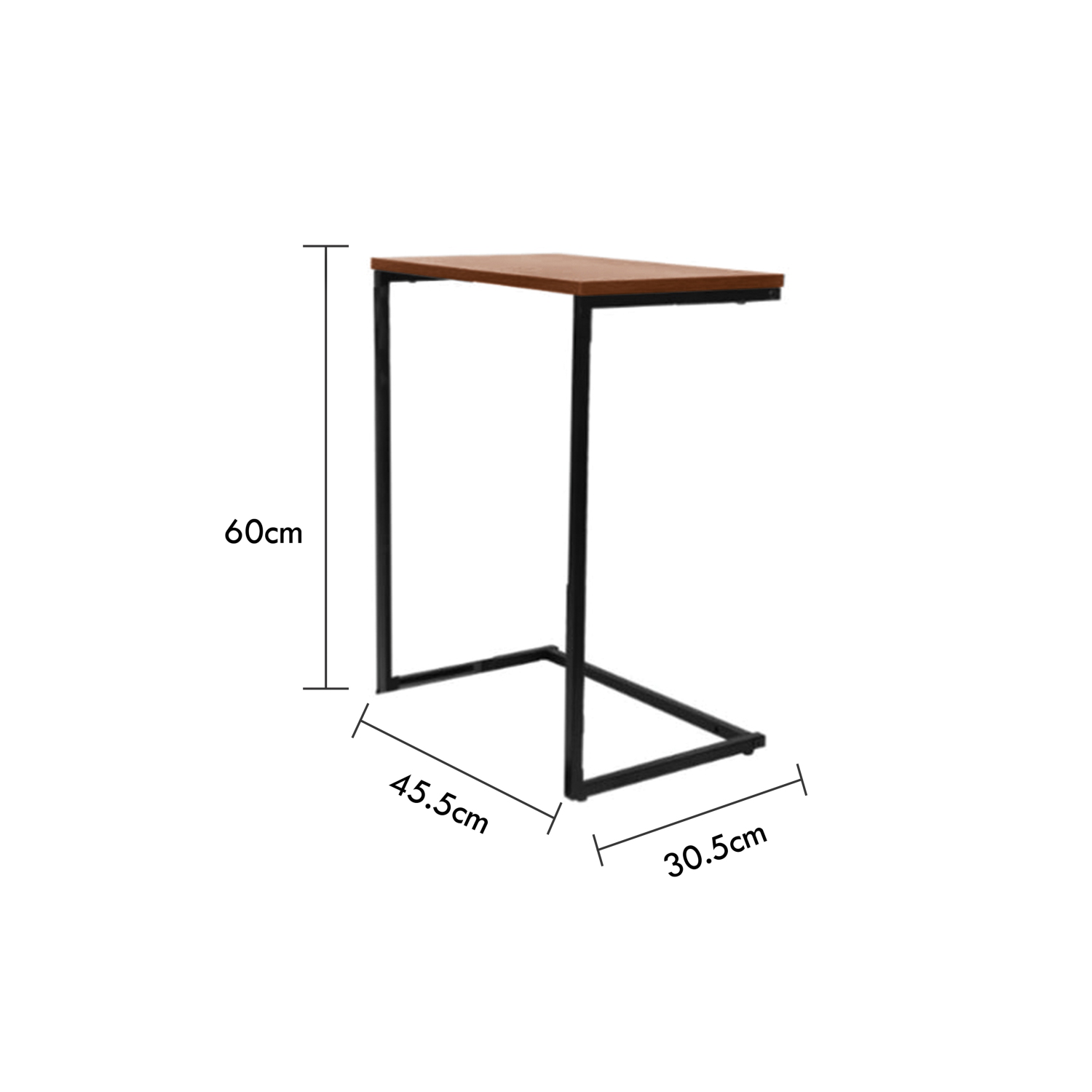 Jessar - Set of 3 Side Tables, From the Eden Collection, Brown Wood Grain