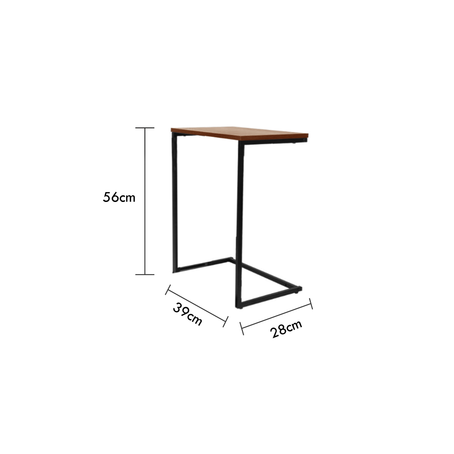 Jessar - Set of 3 Side Tables, From the Eden Collection, Brown Wood Grain