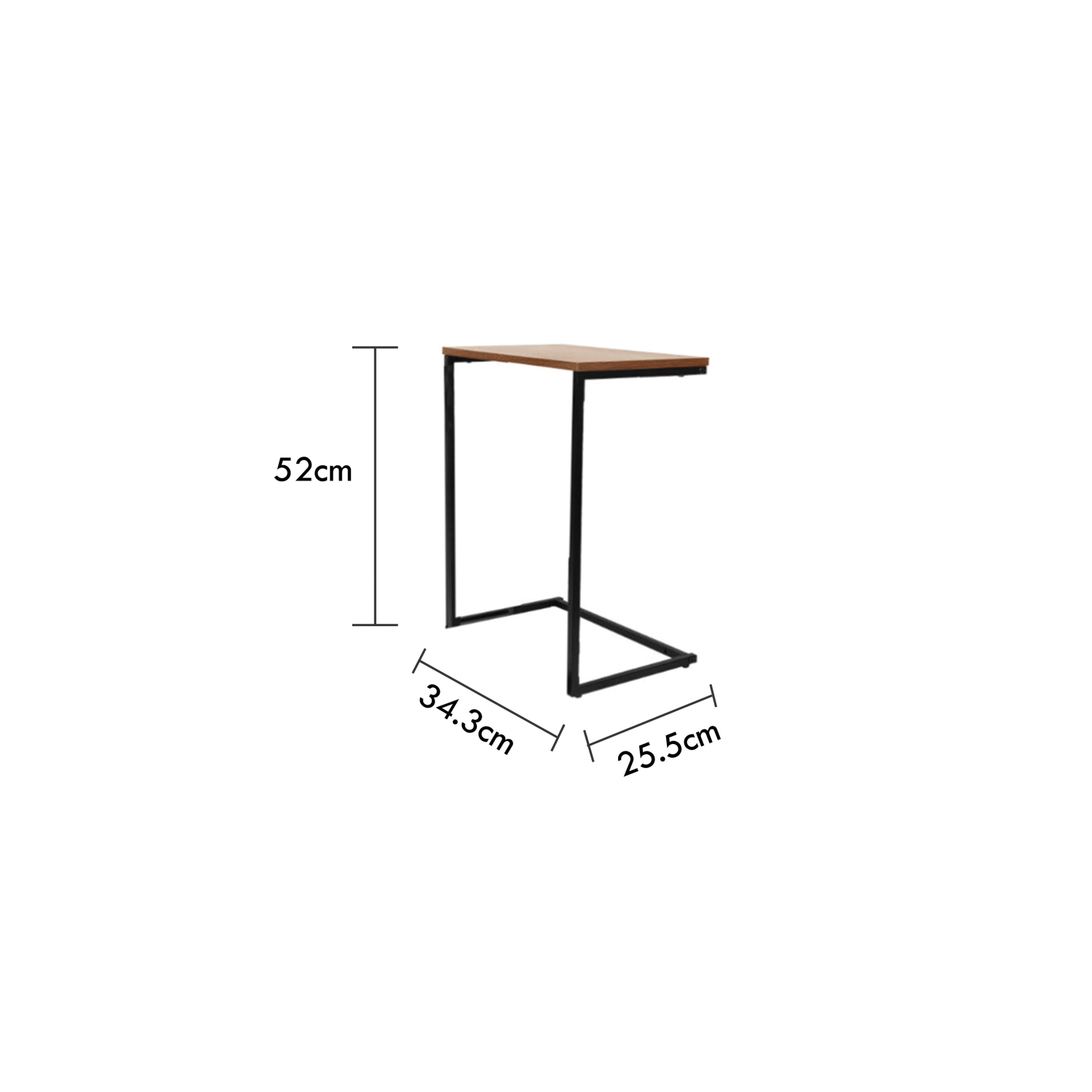 Jessar - Set of 3 Side Tables, From the Eden Collection, Brown Wood Grain