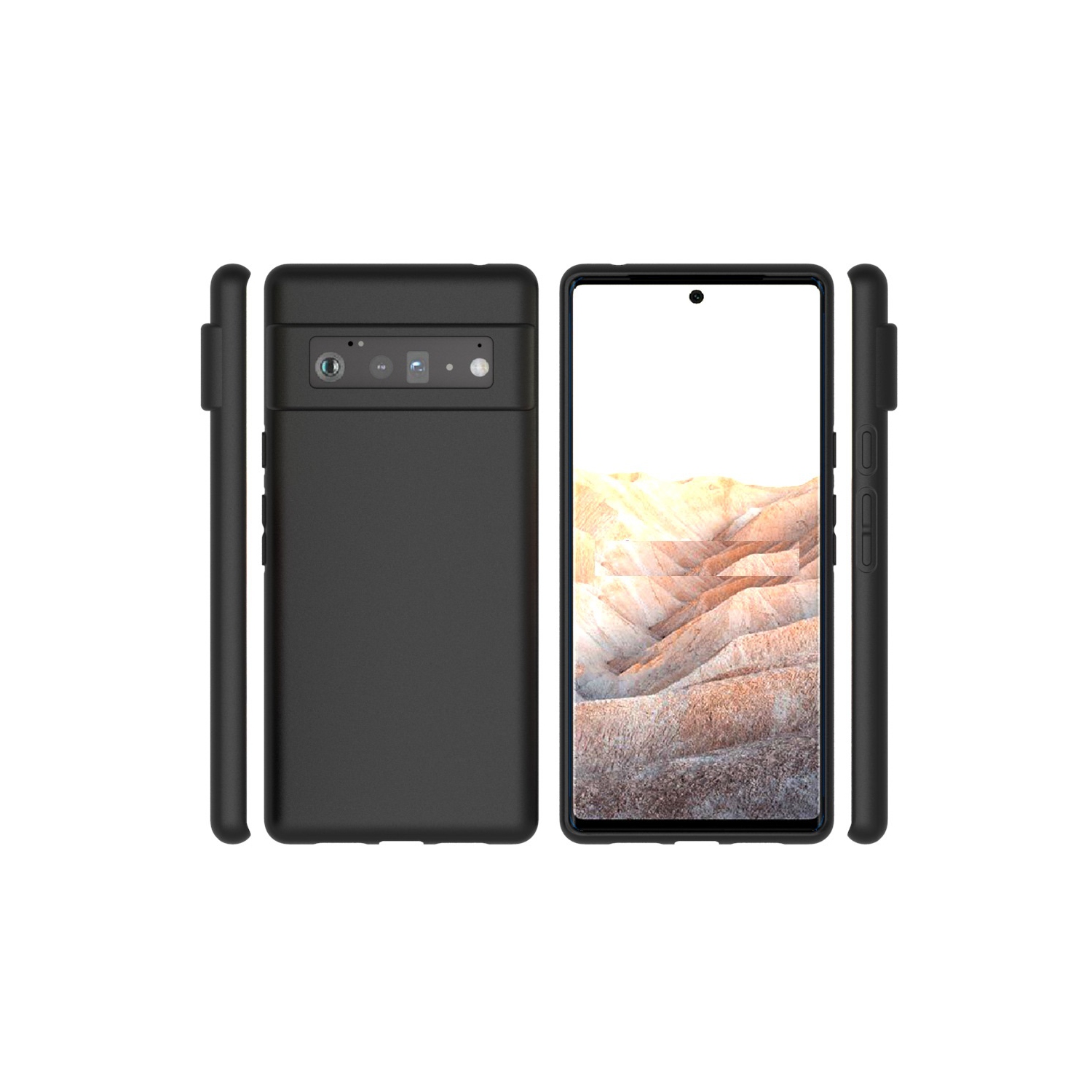 TopSave Slim, Matte Black Thin Soft Rubber Gel Back TPU Cases For Google Pixel 7 Pro 6.7"