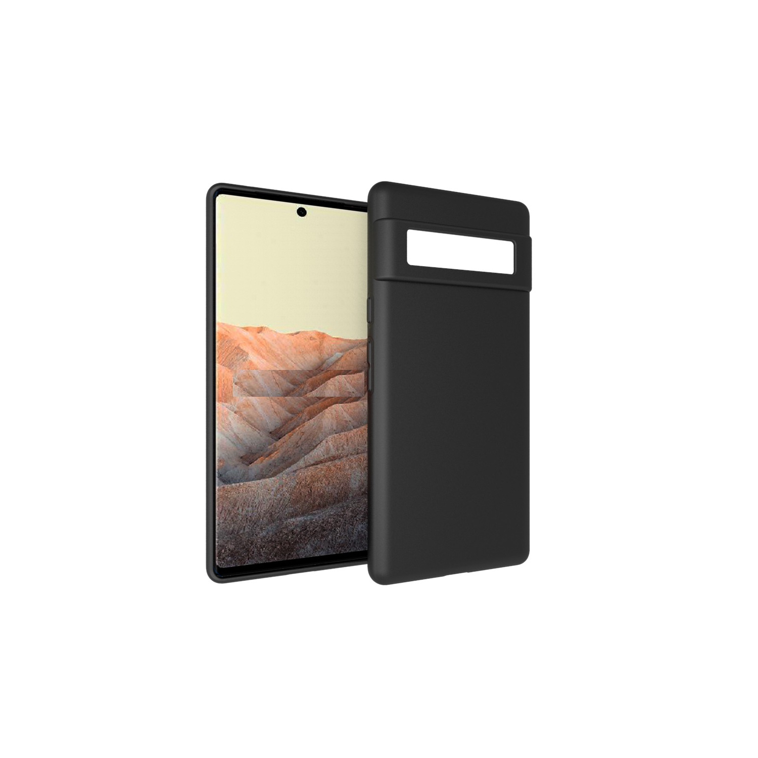 TopSave Slim, Matte Black Thin Soft Rubber Gel Back TPU Cases For Google Pixel 7 Pro 6.7"