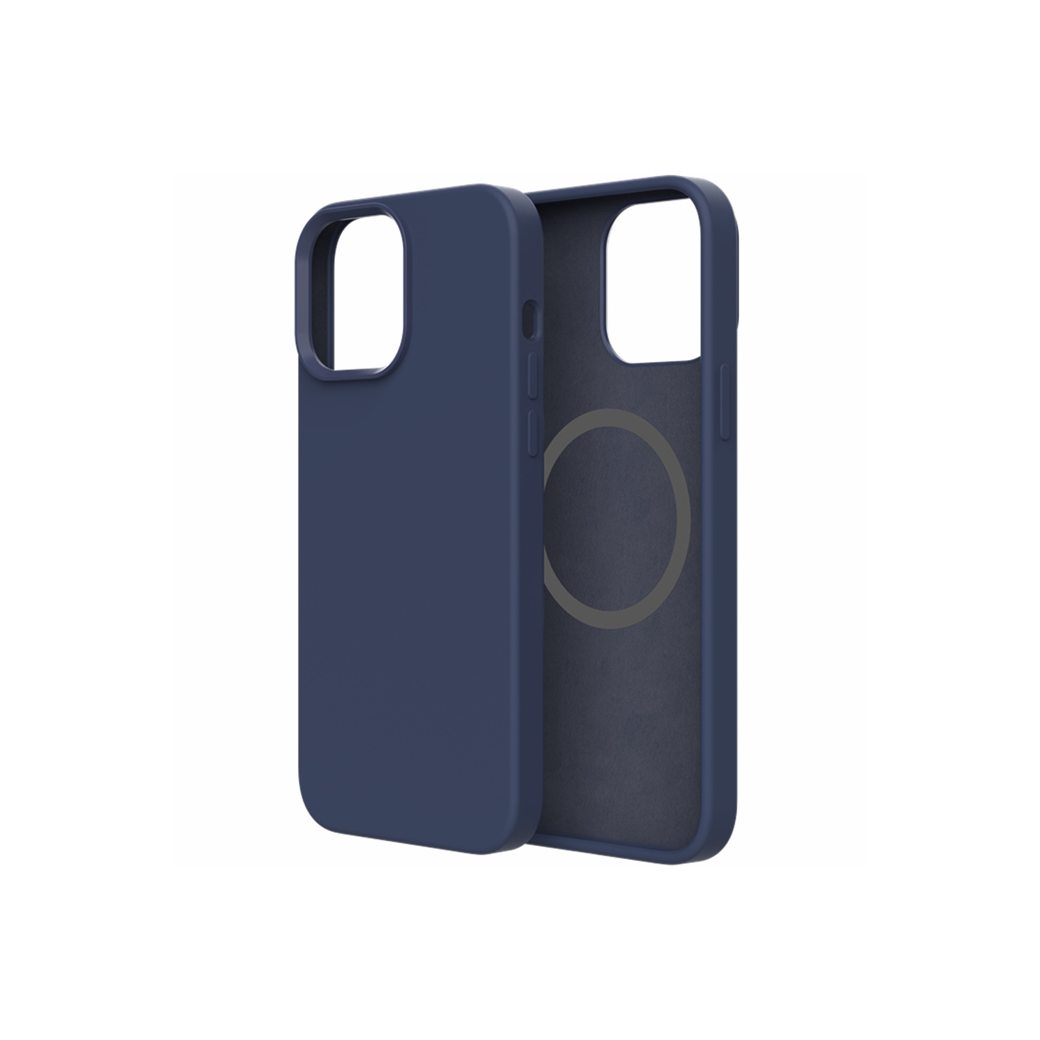 TopSave Coque magnétique compatible avec Mag-Safe, coque pare-chocs en caoutchouc de silicone liquide avec coque en microfibre souple pour iPhone 14