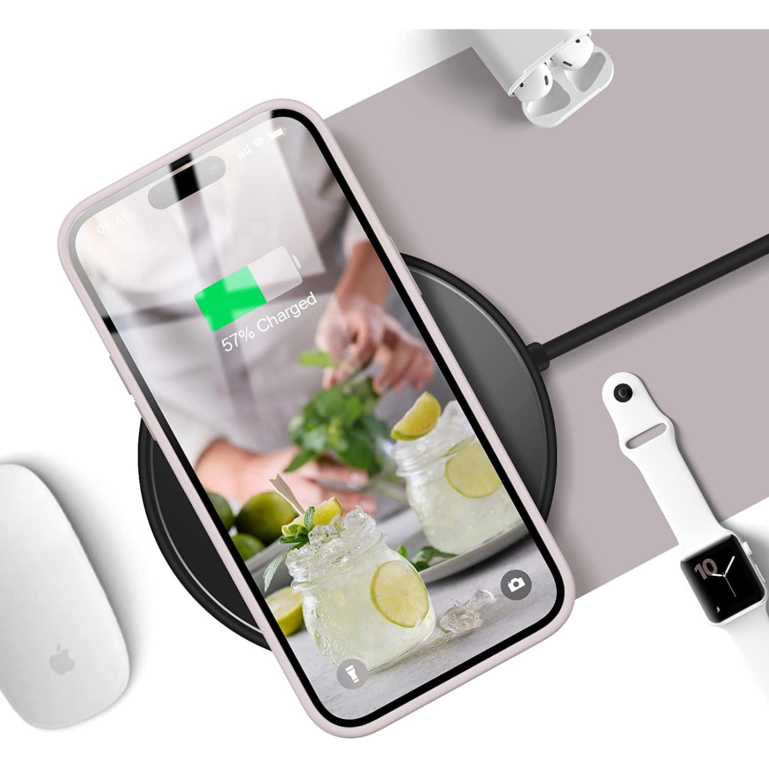 TopSave Magnetic Case Compatible with Mag-Safe, Liquid Silicone Rubber Bumper Case with Soft Microfiber Case For iPhone 14 Plus 6.7", Pink