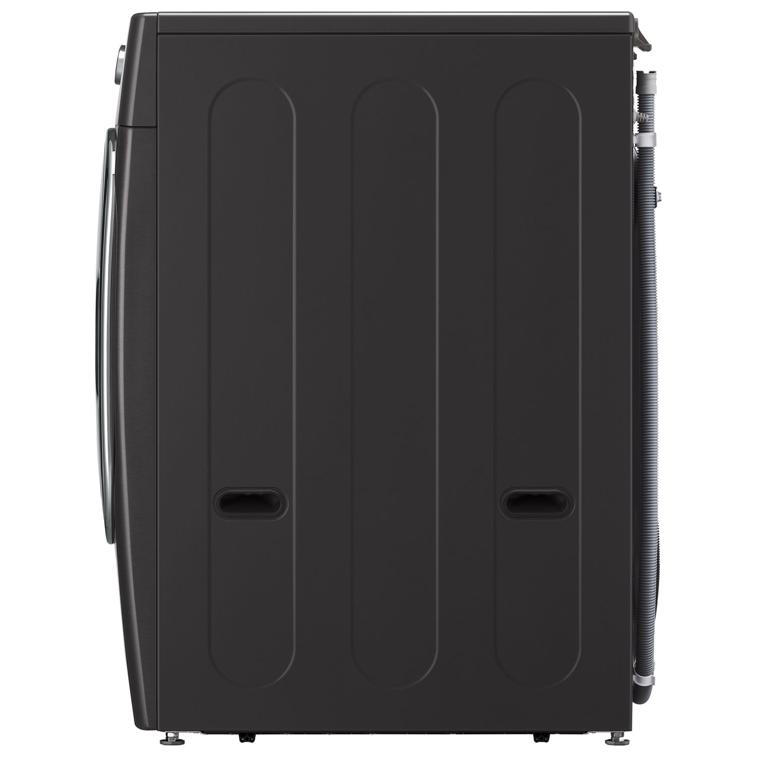 Laveuse à vapeur haute efficacité à chargement frontal de 6,0 pi³ de LG - Acier noir