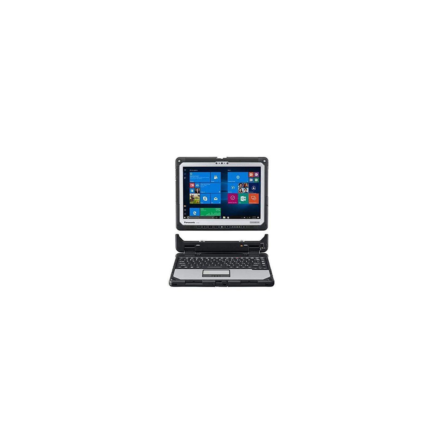 Refurbished - Panasonic Toughbook CF-33, Rugged 2-in-1 Laptop, 12" QHD Multi-Touch, Core i5-6300U 2.40GHz, 16GB, 256GB, 4G LTE, Backlit Keyboard,