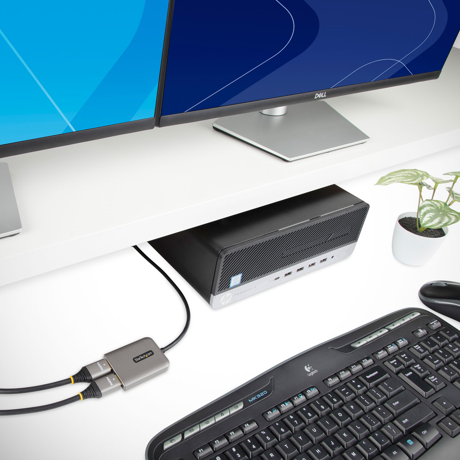 Adaptateur DisplayPort à double HDMI UHD 4K de StarTech