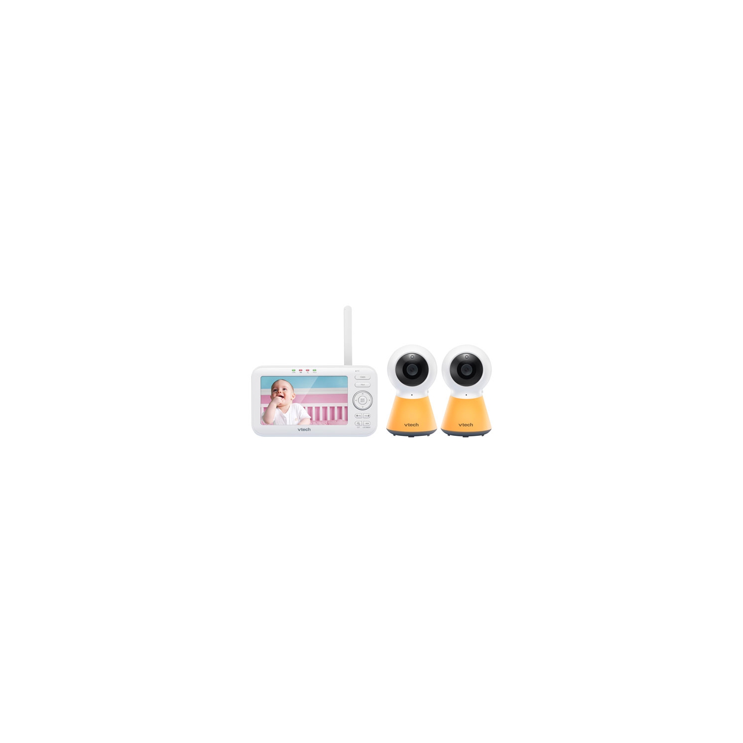 Open Box - VTech 5" Video Baby Monitor with 2 Cameras, Night Light, Night Vison & Two-Way Audio (VM5254-2)
