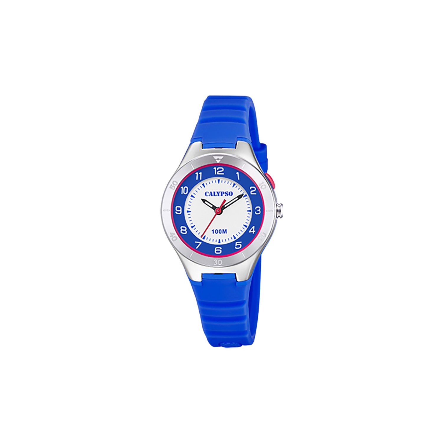 K5800 - montre sport analogique lumineuse pour enfants 31mm, brillent dans le noir, quartz, bracelet en silicone.