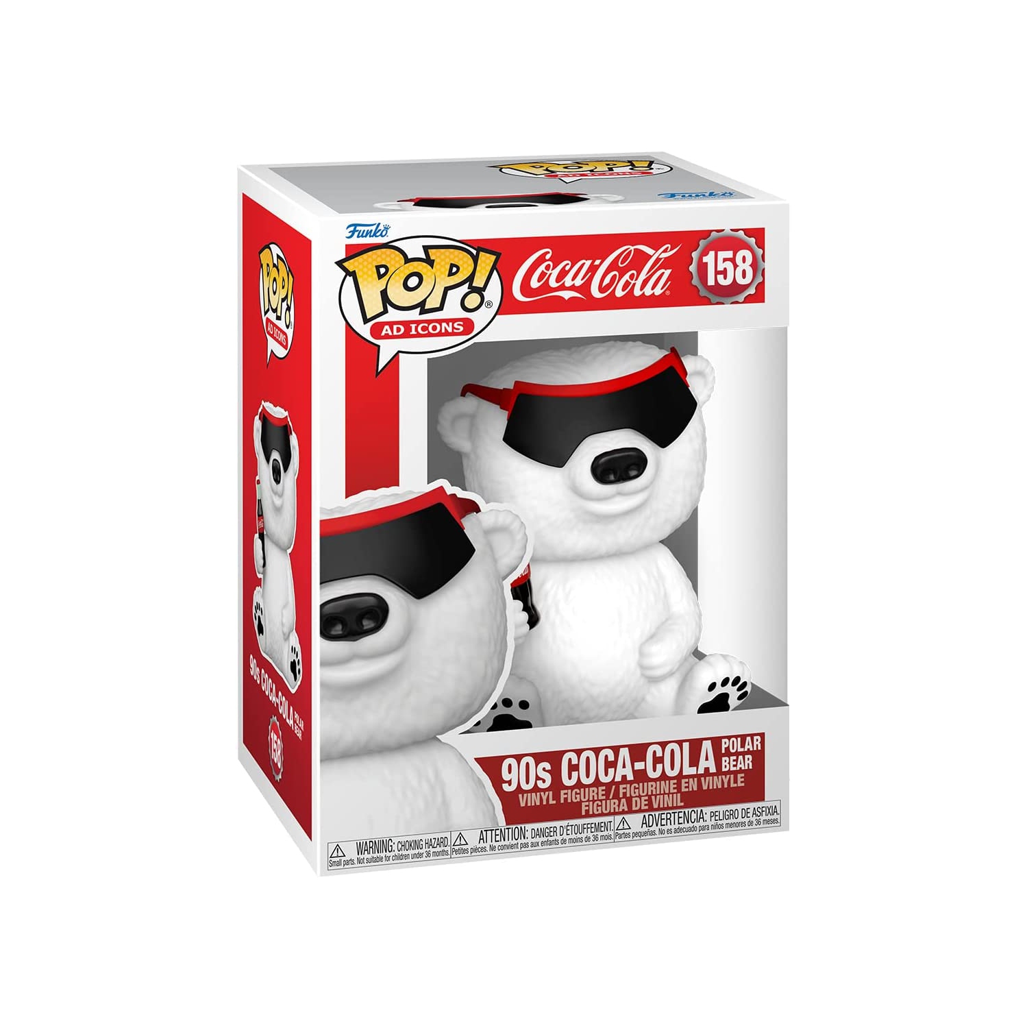 Pop AD Icons Coca Cola, figurine articulée de 3.75 po – 90 Coca-Cola, ours polaire no 158