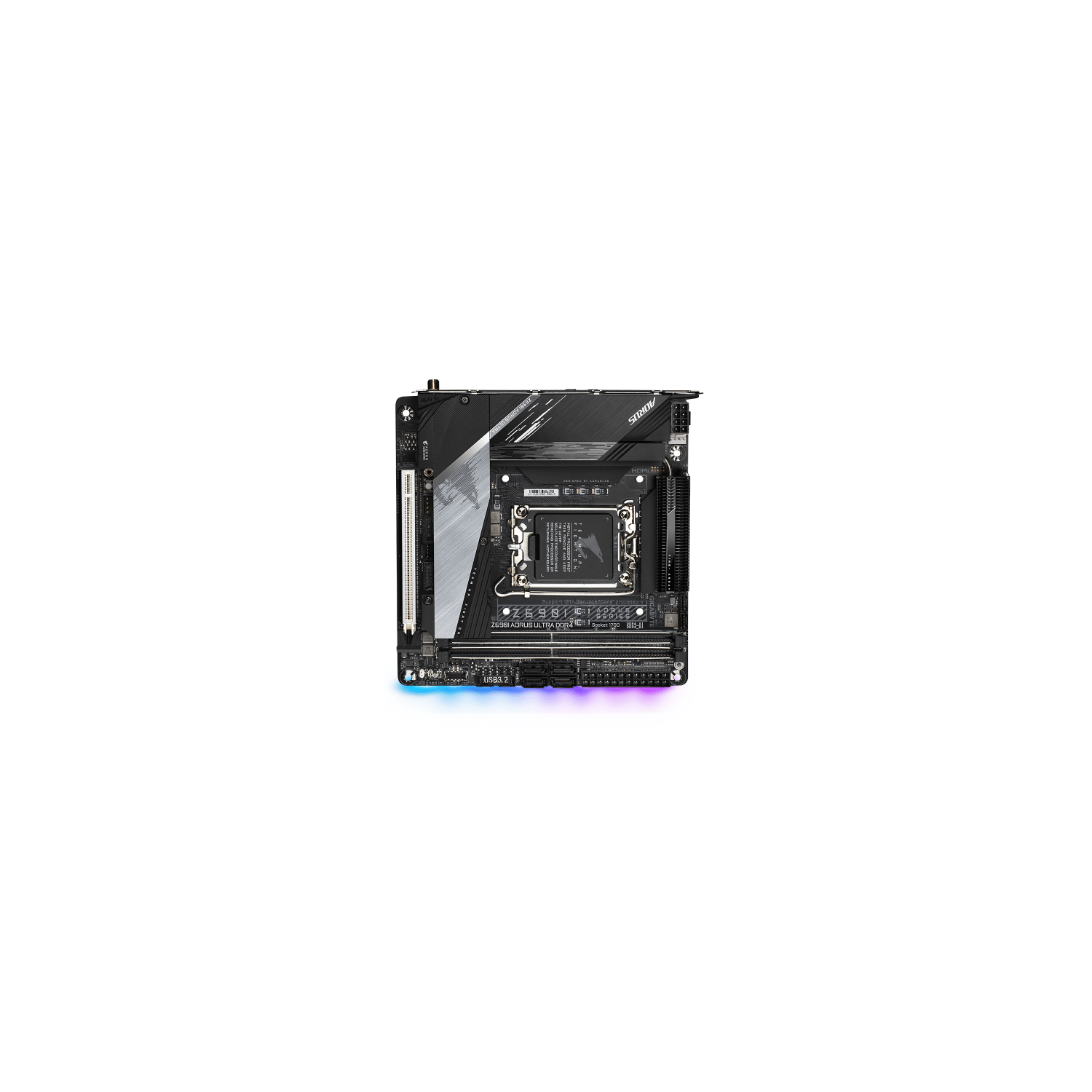 Gigabyte AORUS Ultra LITE LGA 1700 Intel Z690 DDR4 Mini-ITX Black MotherBoard (Z690I)