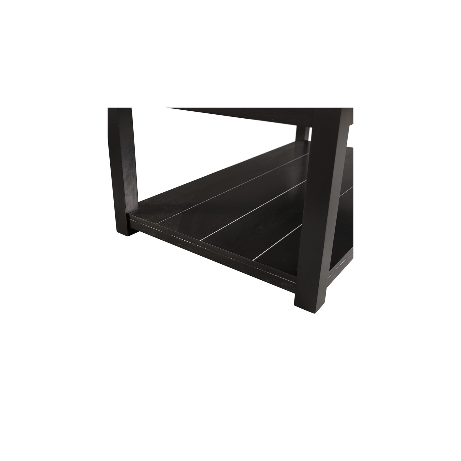 Picket House Furnishings Evie Wood Frame and Marble Top End Table in White/Black