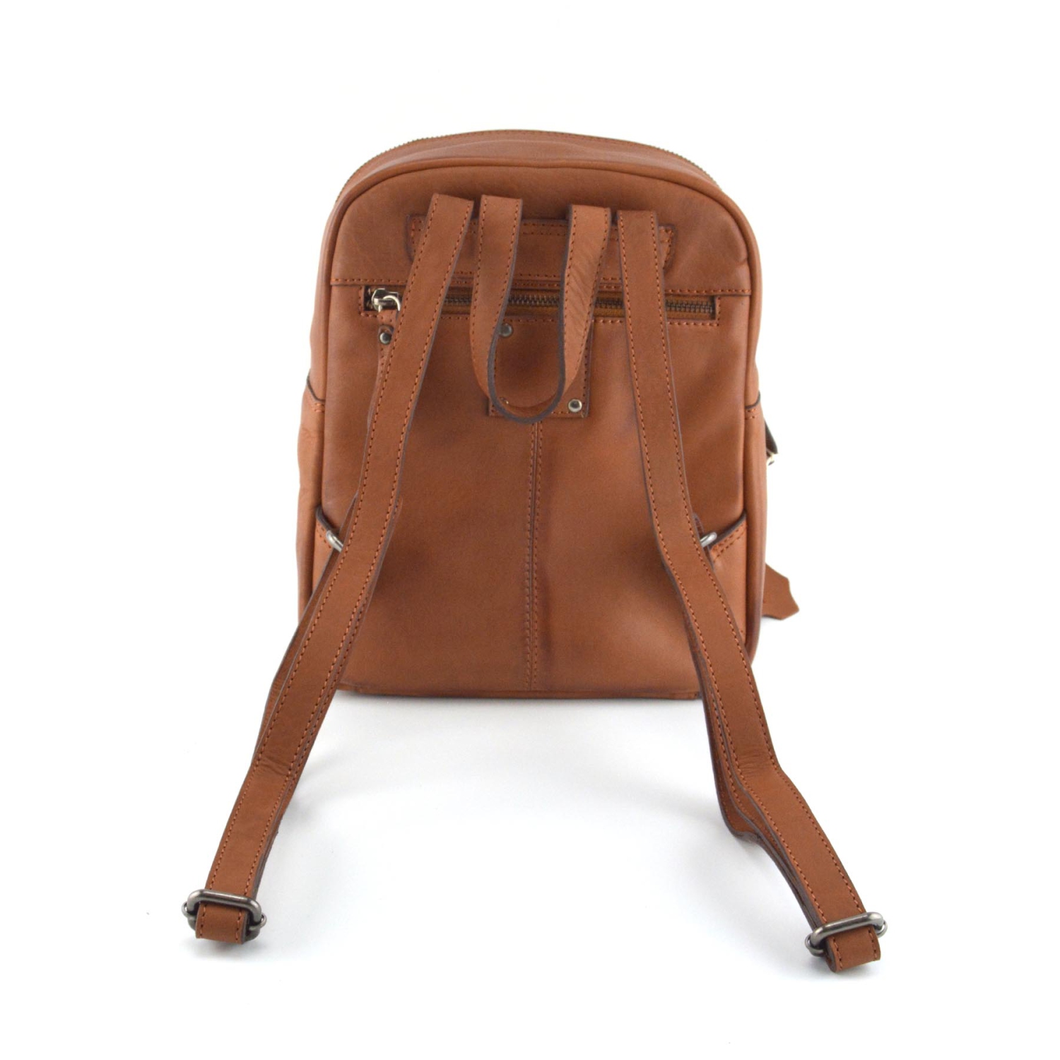 Designer Leather Backpack 11" // Tan