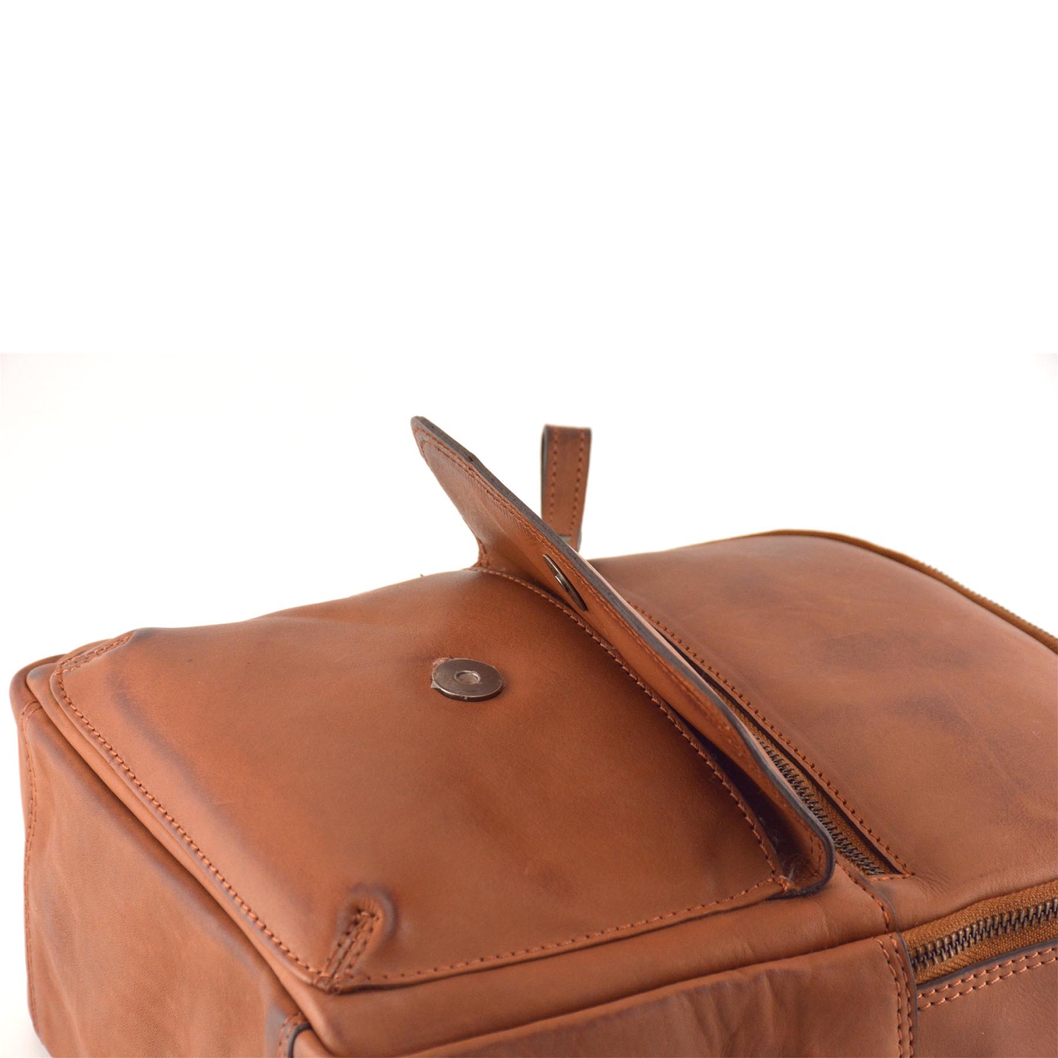 Designer Leather Backpack 11" // Tan
