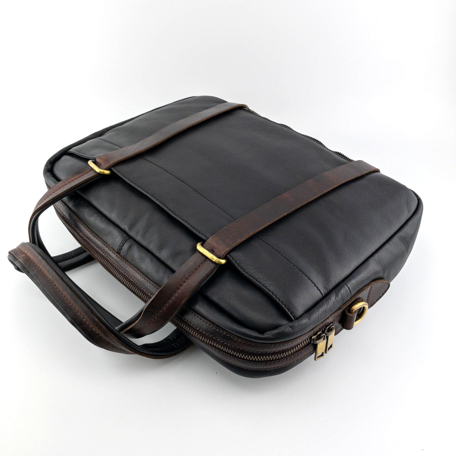 Travelers Business Leather Bag / Nappa Leather / Black
