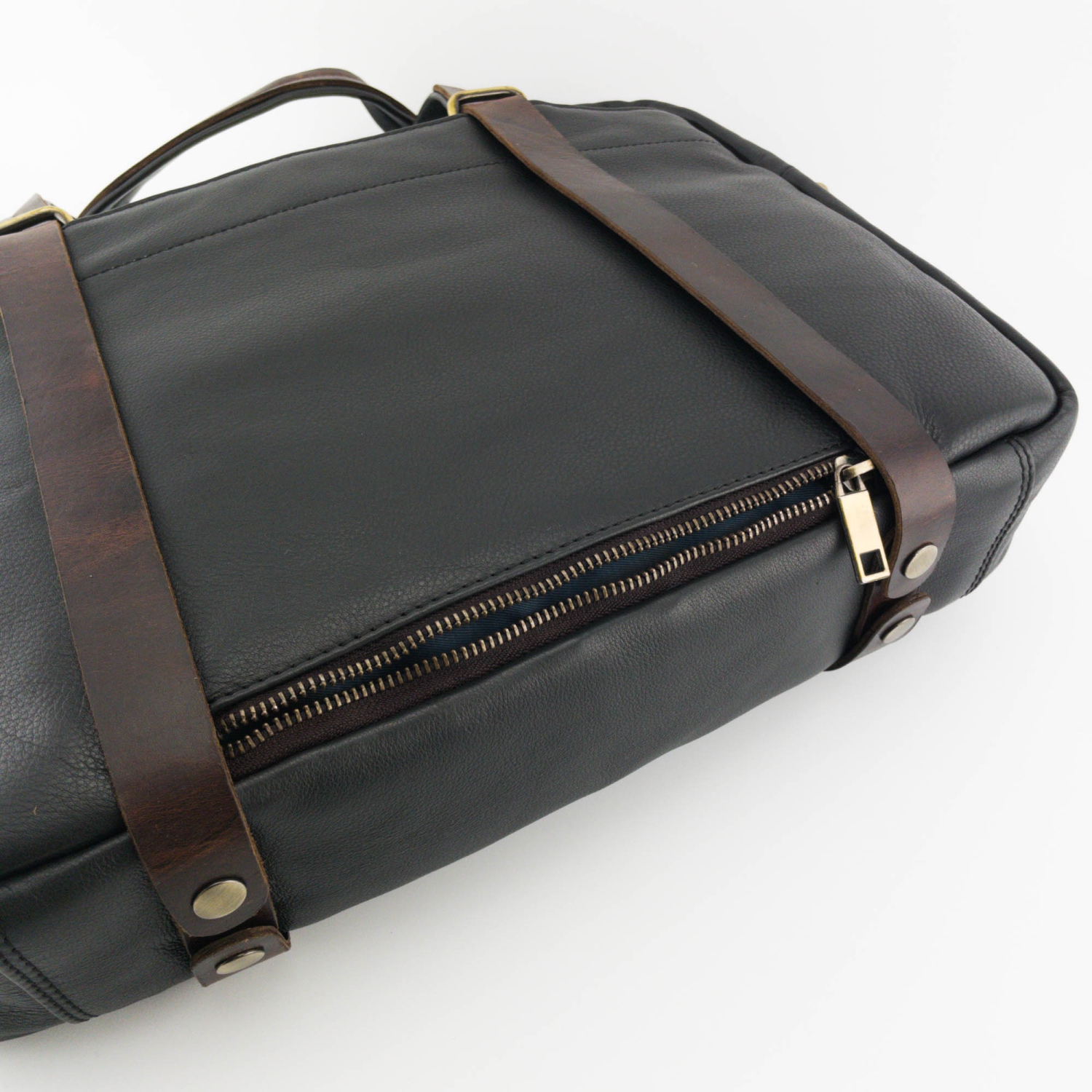 Travelers Business Leather Bag / Nappa Leather / Black