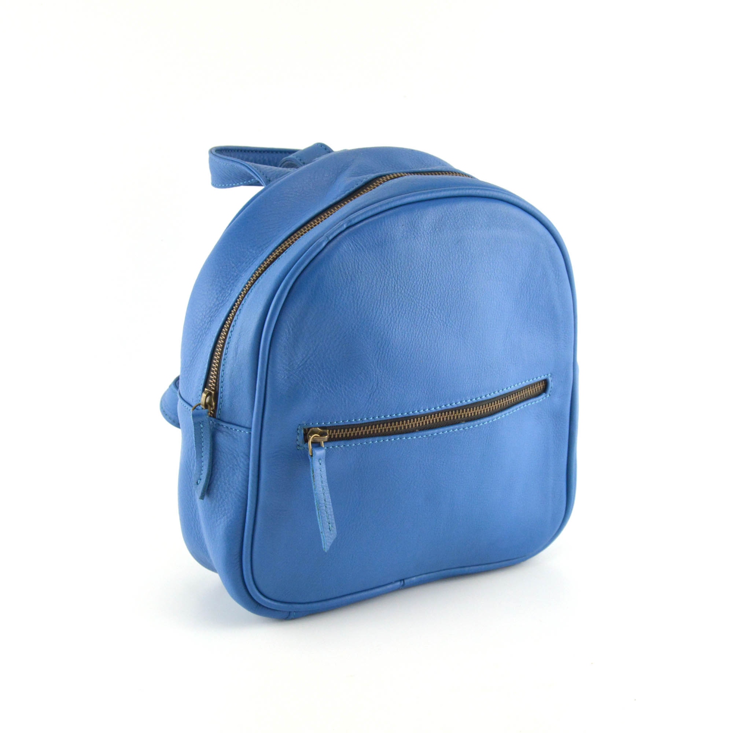 Teen Leather Backpack Bag / Blue