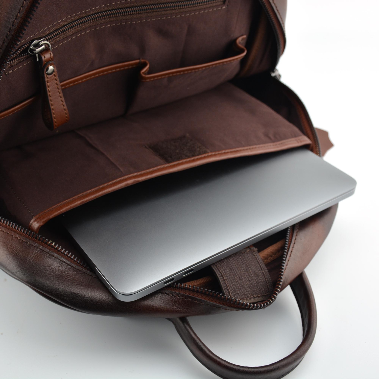 Designer Leather Backpack // Cognac