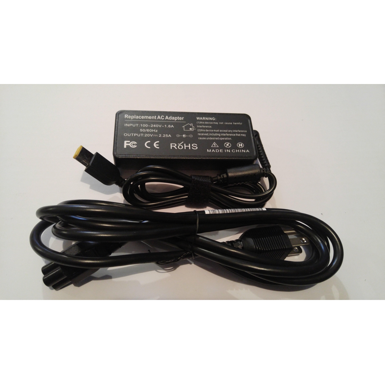 New Compatible Lenovo Helix 3697 3698 3700 3701 3702 AC Adapter Charger 45W Square Yellow Tip