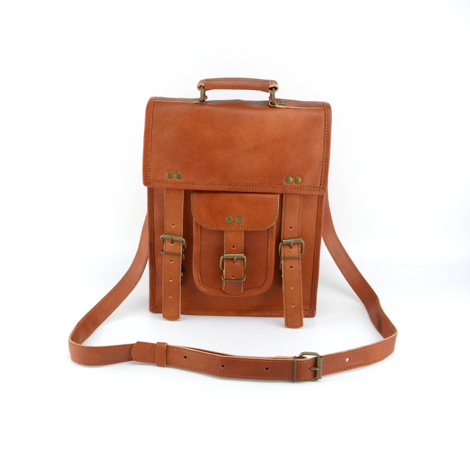 Leather Crossbody bag // Goat Leather in Tan