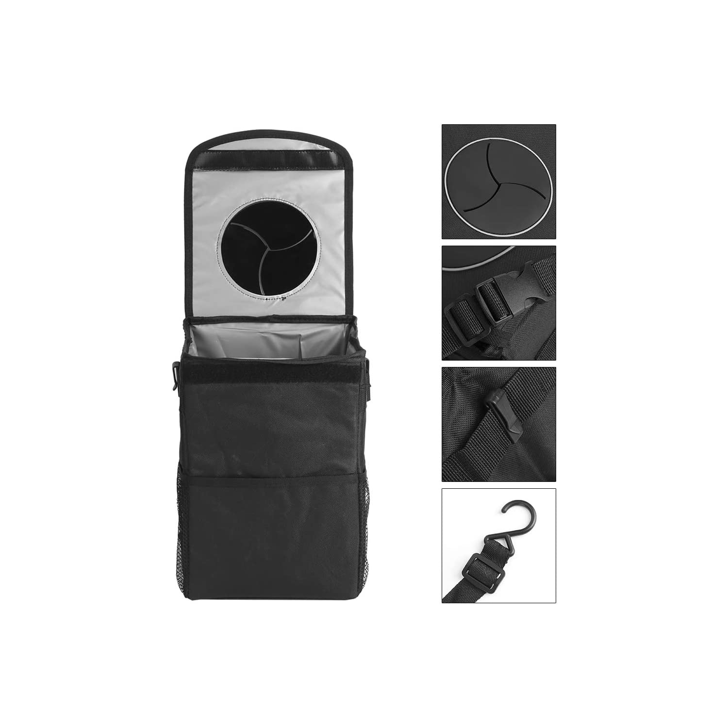 Waterproof Foldable Car Insulation Storage Box Large Size Organizer Leakage-Proof Trash Can wit