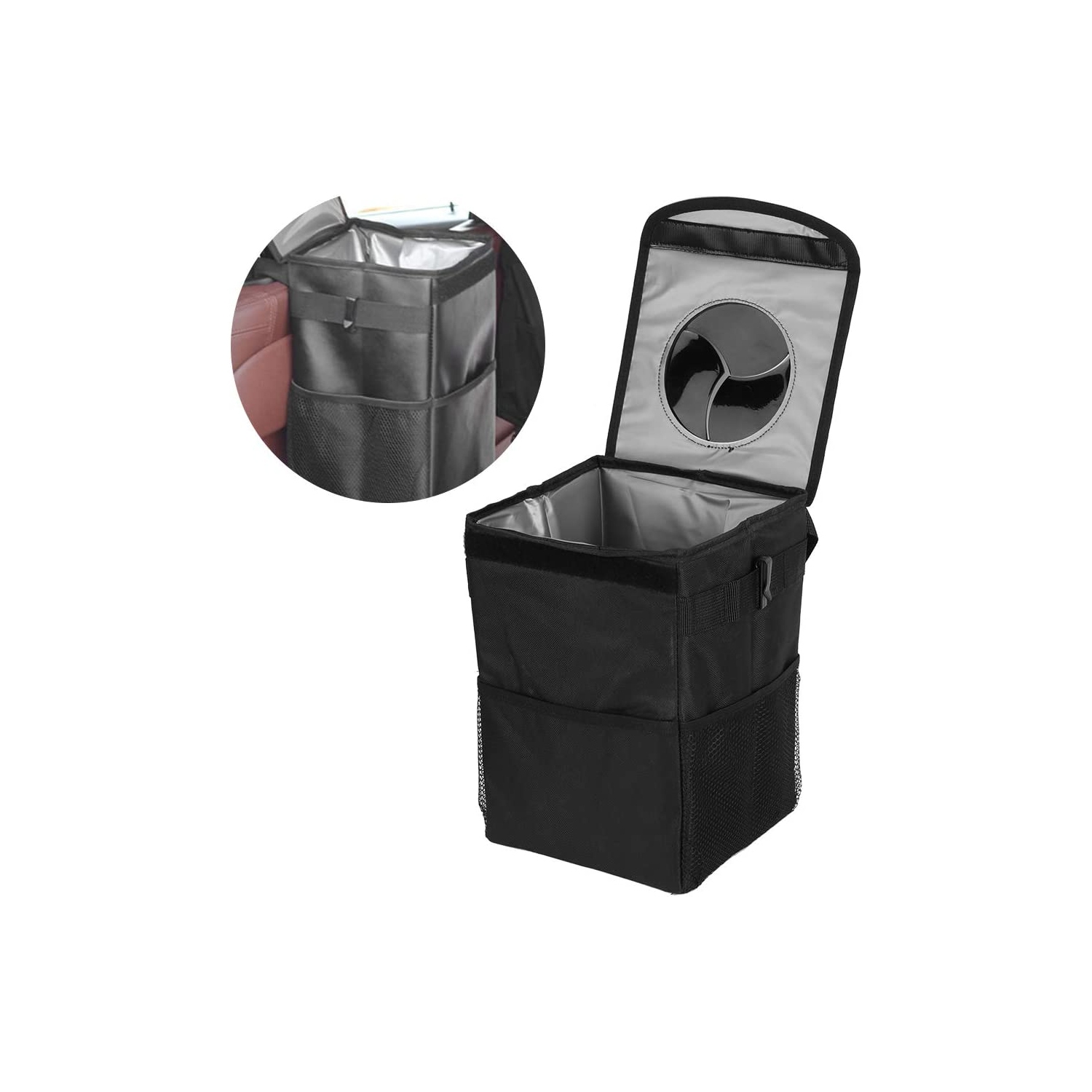 Waterproof Foldable Car Insulation Storage Box Large Size Organizer Leakage-Proof Trash Can wit