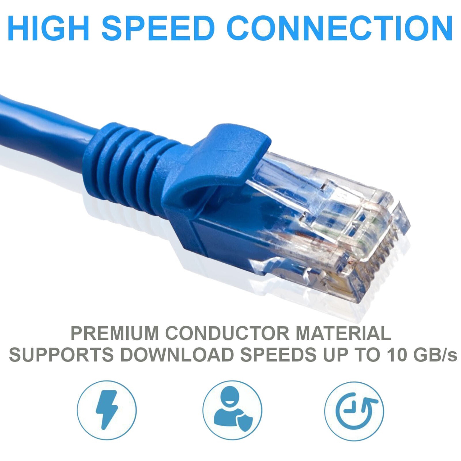 Câble réseau Ethernet CAT6 Câble de raccordement RJ45 pour téléviseur intelligent/PS4/Xbox gros