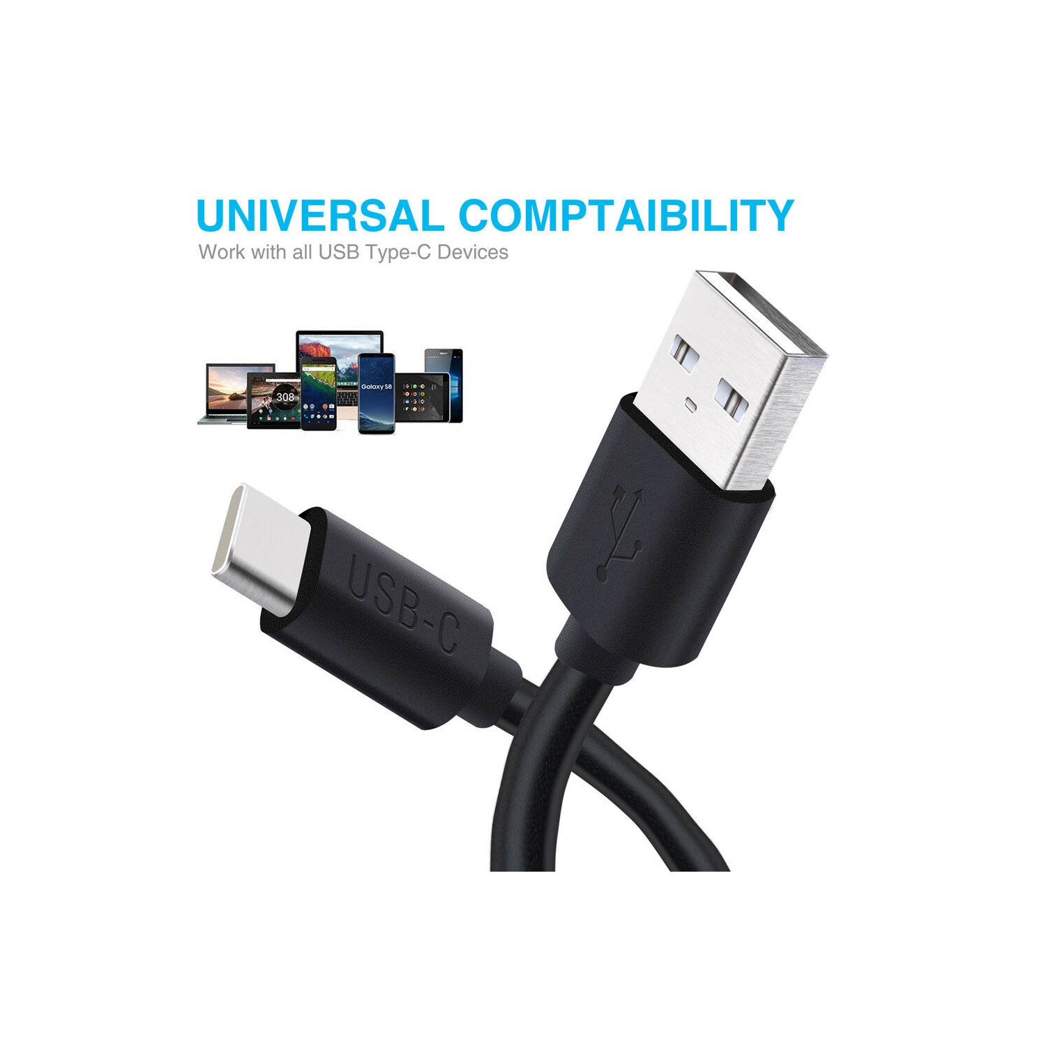 Samsung Galaxy S8 / S9 and more+ Plus Type C USB-C Sync Charger Charging Cable