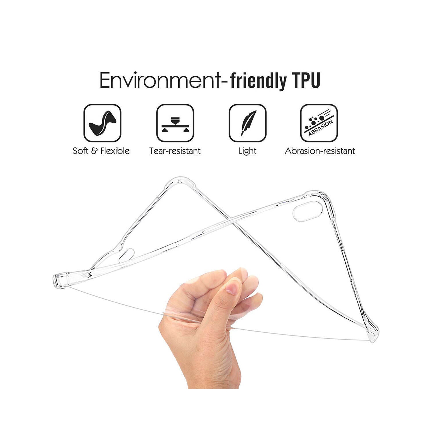 Crystal Clear TPU Back Cover w/3x HD Screen Protector for iPad Mini 6th Gen 8.3"