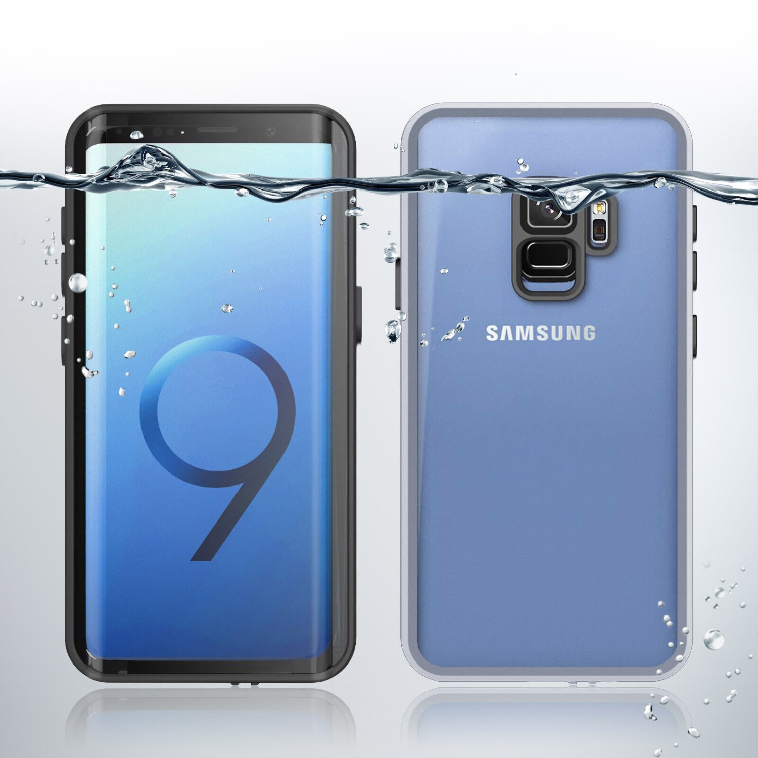 Étui étanche et hermétique à la poussière Galaxy S9/9 plus IP68 avec protecteur d’écran