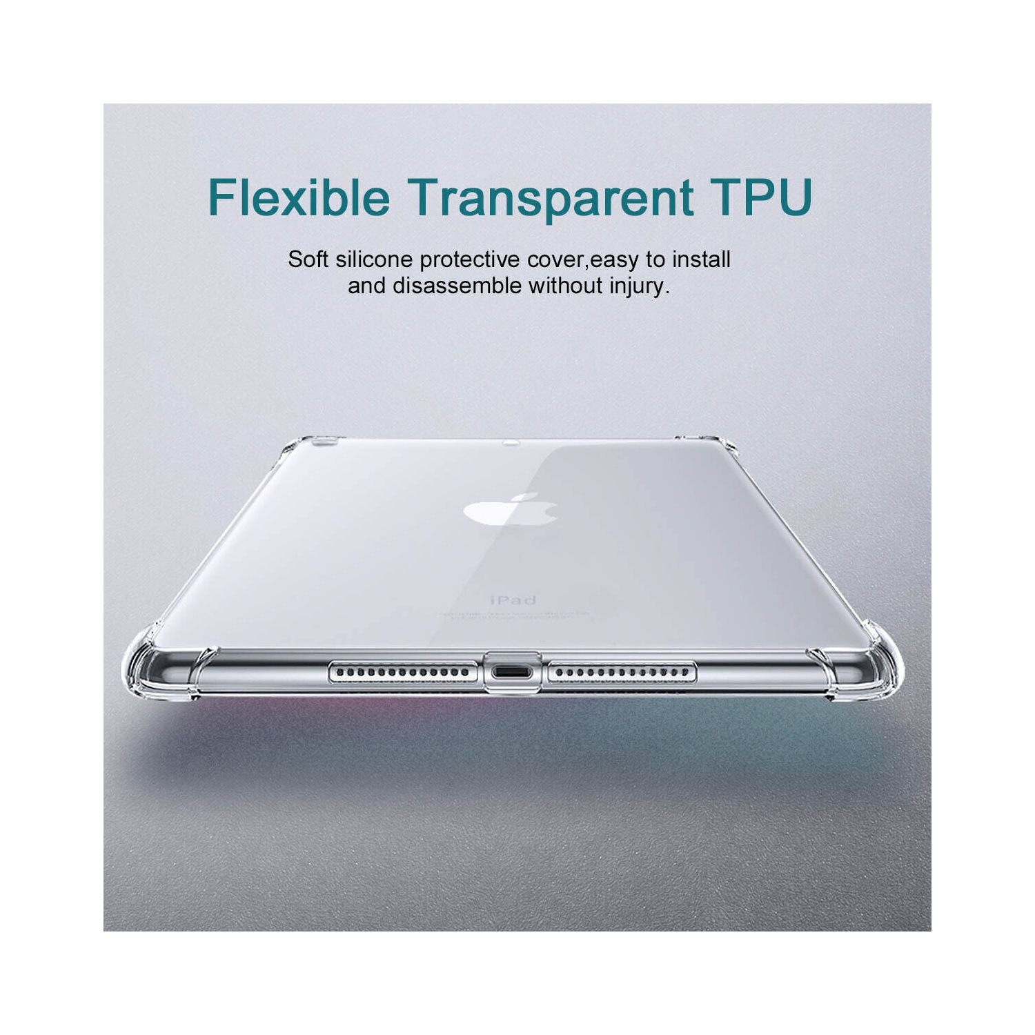 Crystal Clear TPU Back Cover w/3x HD Screen Protector for iPad Mini 6th Gen 8.3"
