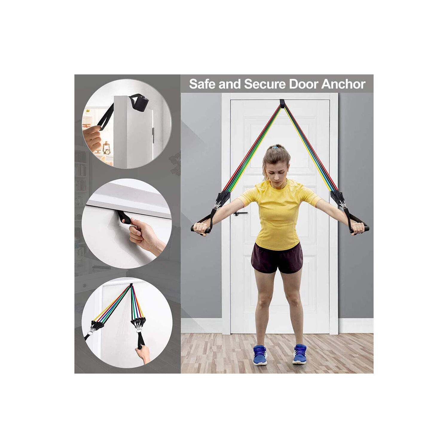 Resistance Bands Set Stackable up to 150 LBS for Resistance Traning CA