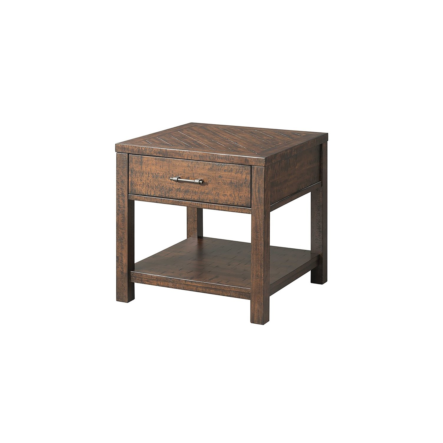 Bowery Hill Square End Table in Walnut