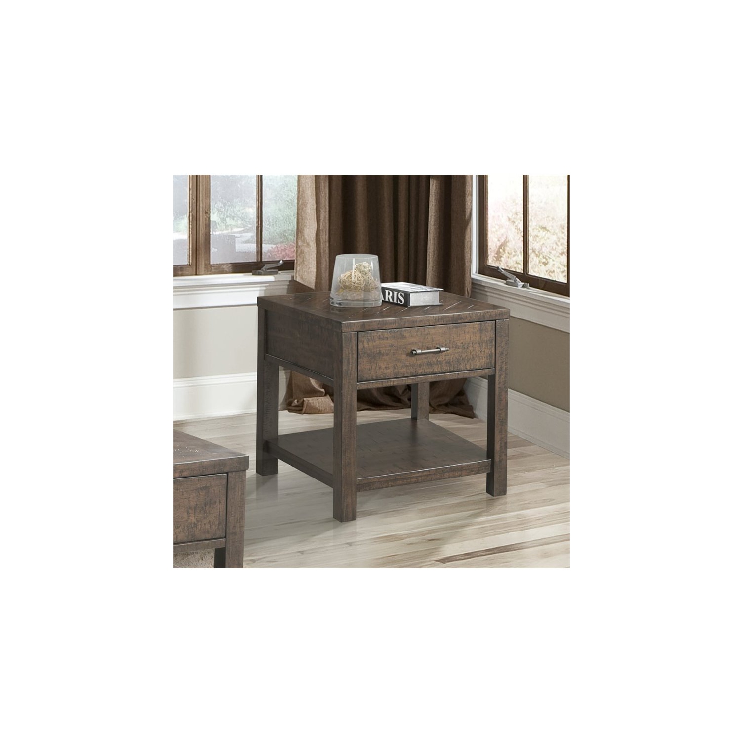 Bowery Hill Square End Table in Walnut