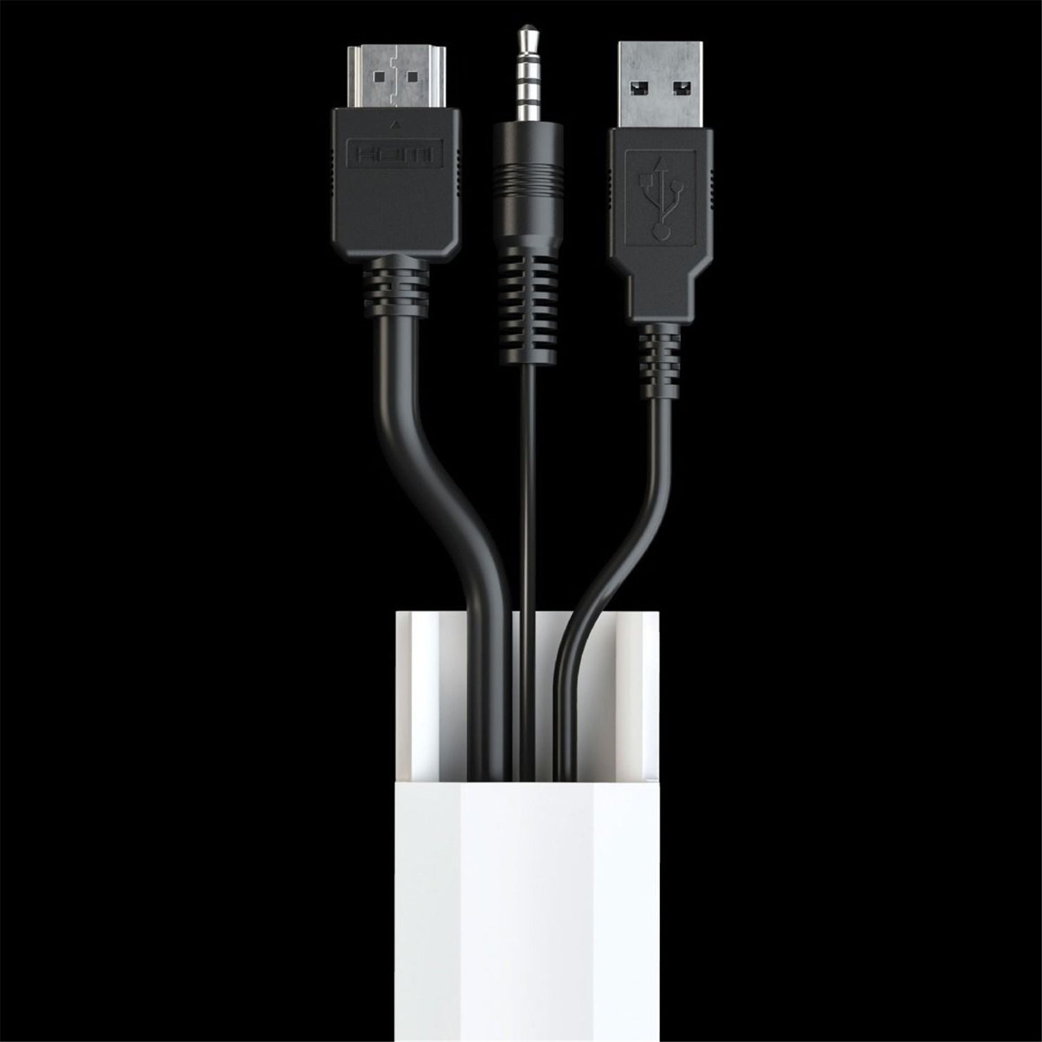 GlobalTone - Ensemble de Cache-fil Mural, Longeur de 150 Pouces, Peinturable, Blanc Brillant