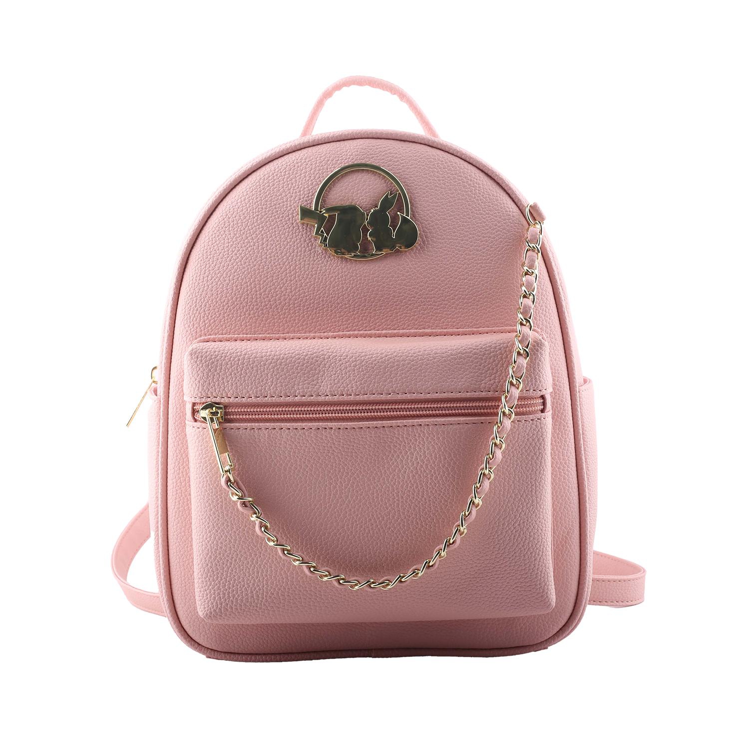 Pokemon Pikachu Eevee Gold Chain Mini Backpack