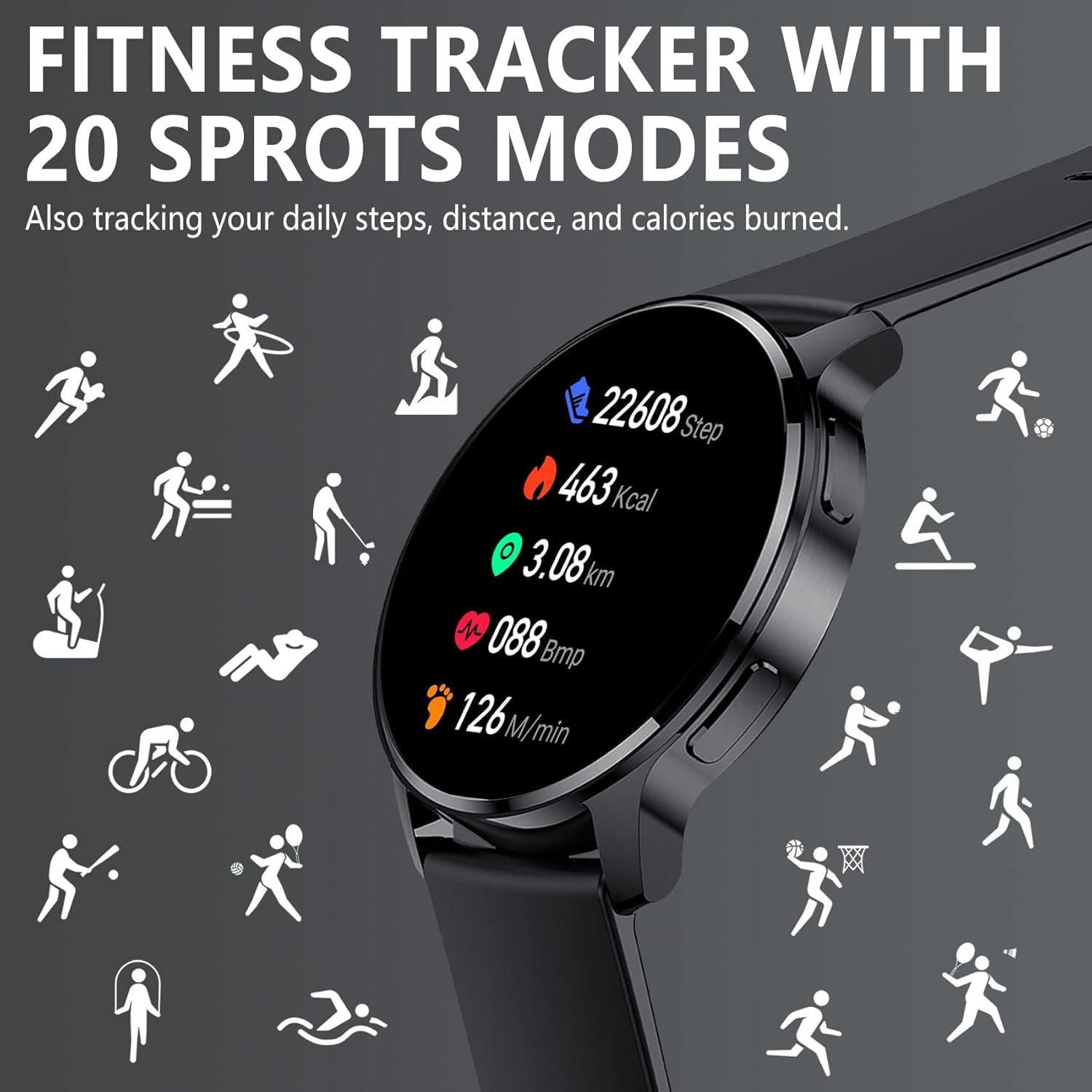 HER Luxury Smart Watch with Bluetooth Calling, 1.32" Custom Dial Fitness Tracker – Heart Rate, Sleep & Step Monitor, Waterproof, Android & iPhone