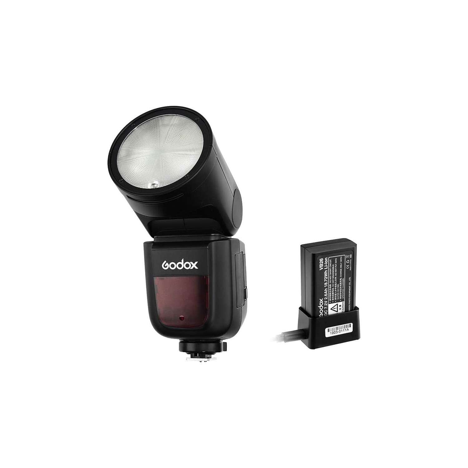 Boîte ouverte - Flash V1-N de Godox pour flash de Nikon, 76WS 2.4G TTL à tête ronde