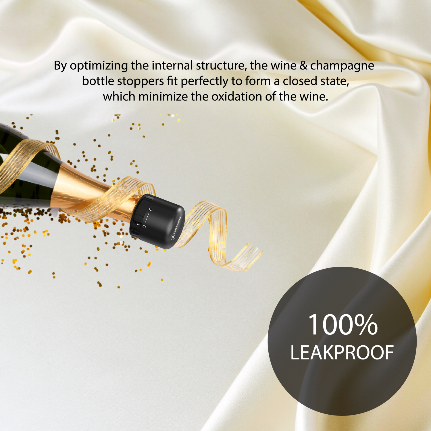 Wine Bottle Stopper and Champagne Bottle Stopper – 4 pieces