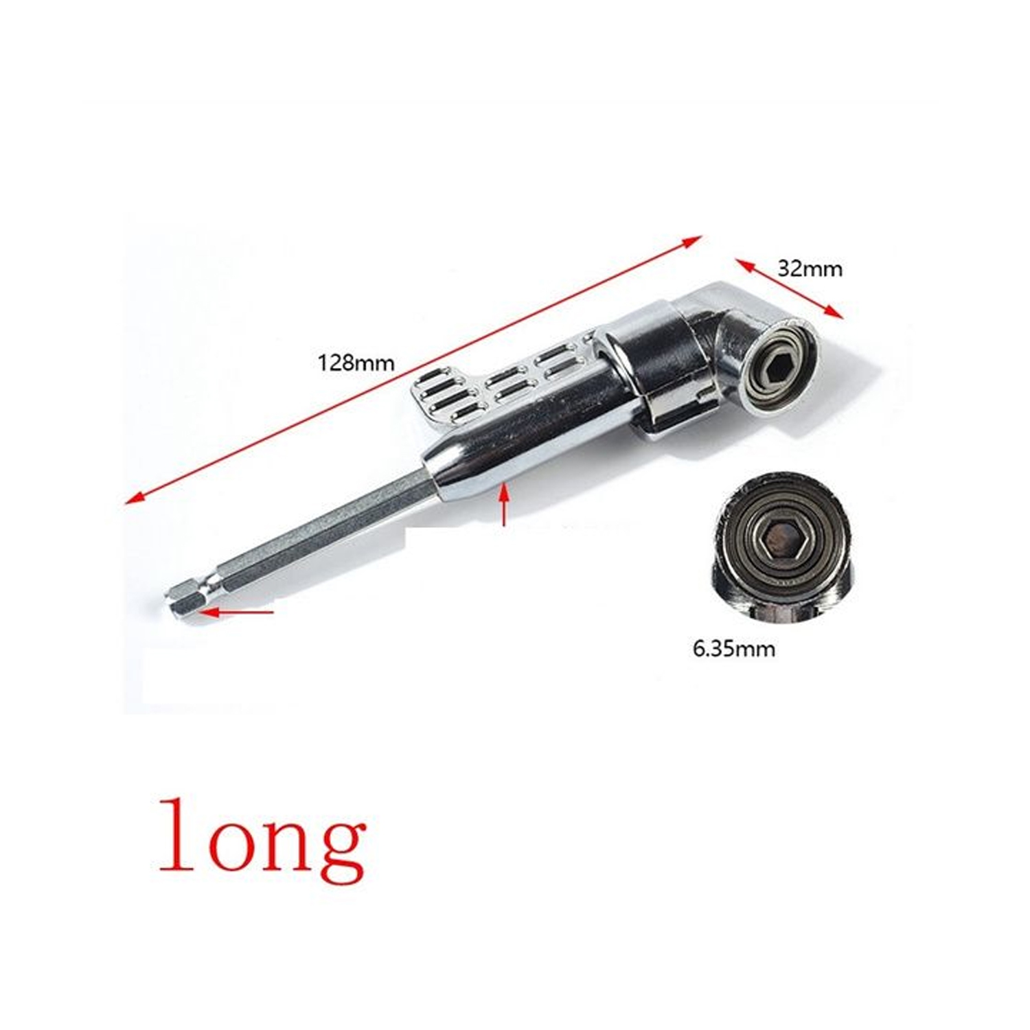 105 Degree Screw Tool Angle 1/4 6mm Extension Hex Drill Bit Screwdriver Socket Adaptor