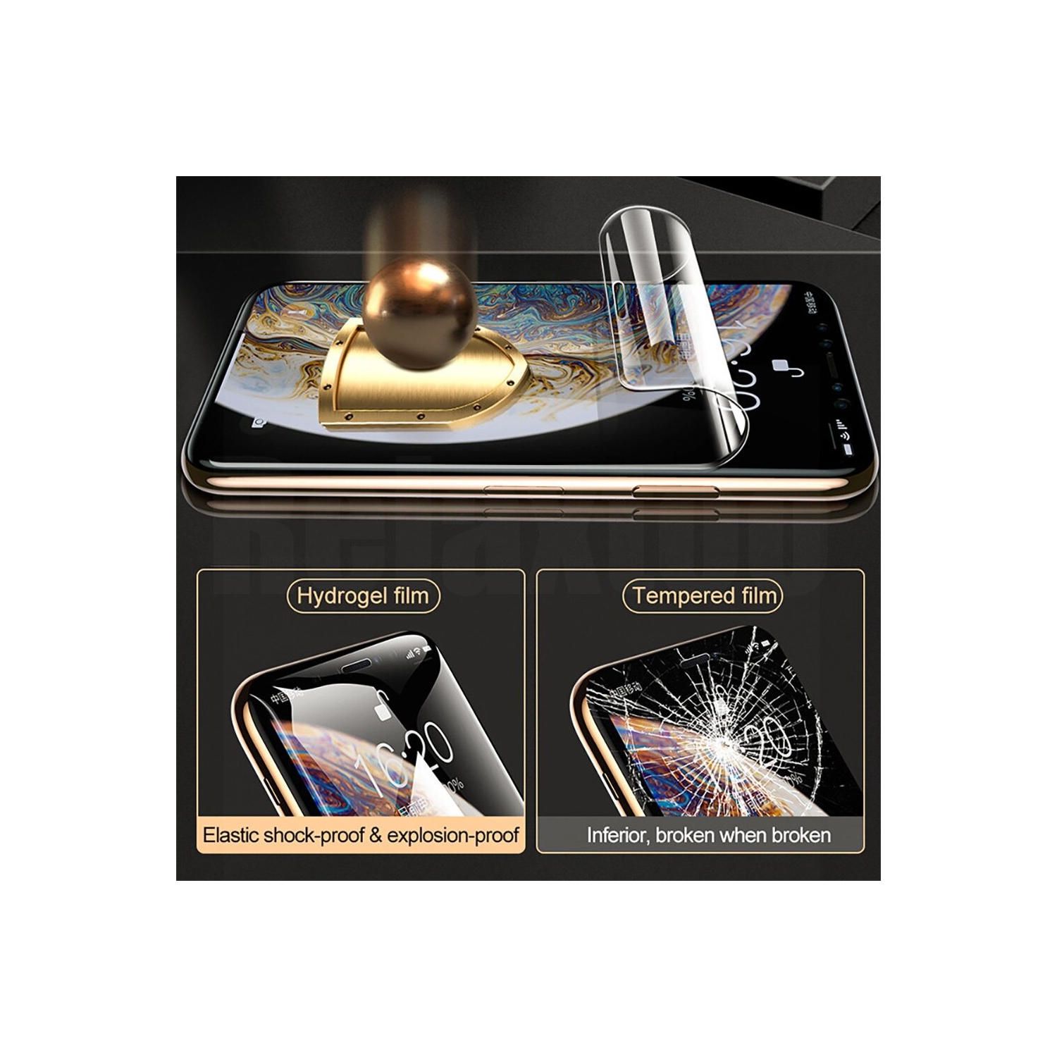 SuperShield 2 Pack Hydrogel Screen Protector for Samsung Galaxy A70, Full Coverage Soft TPU Protective Film, Anti-Glare HD Ultra Clear No-Bubble Anti