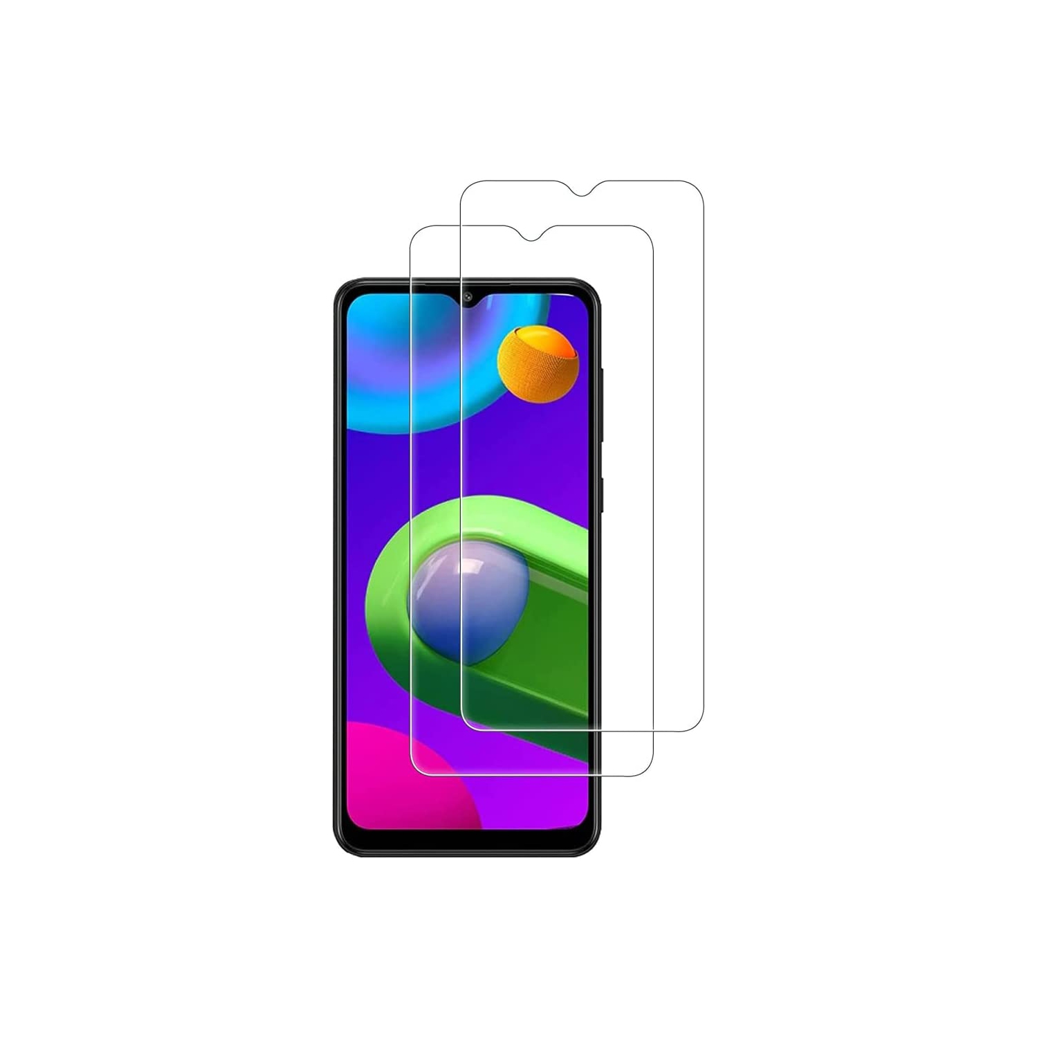 Protecteur d'écran SuperShield-2 PACK pour Samsung Galaxy A02S verre trempé [HD Full Coverage] [Easy Installation] 9 Pellicule protectrice sans