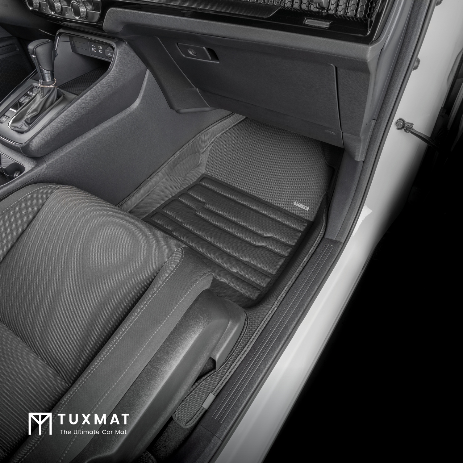 TuxMat - Pour les modèles Honda CR-V 2023-2026 - Tapis d'auto personnalisés - Couverture maximale, toutes saisons, mesurée au laser - Cet ensemble