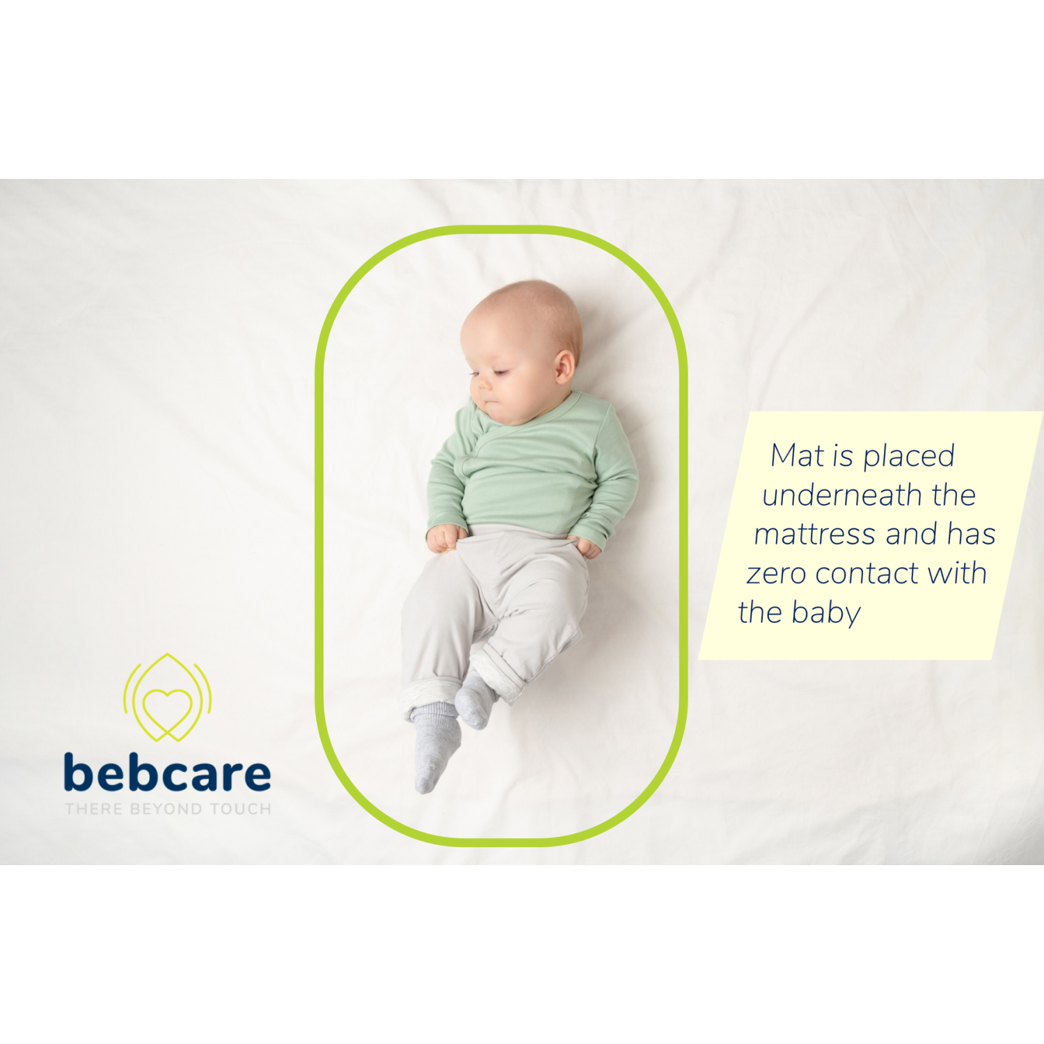 Bebcare Mat - Baby Sensor Mat Accessory for Detecting Abnormal Baby Movements with Alerts and Adjustable Sensitivity