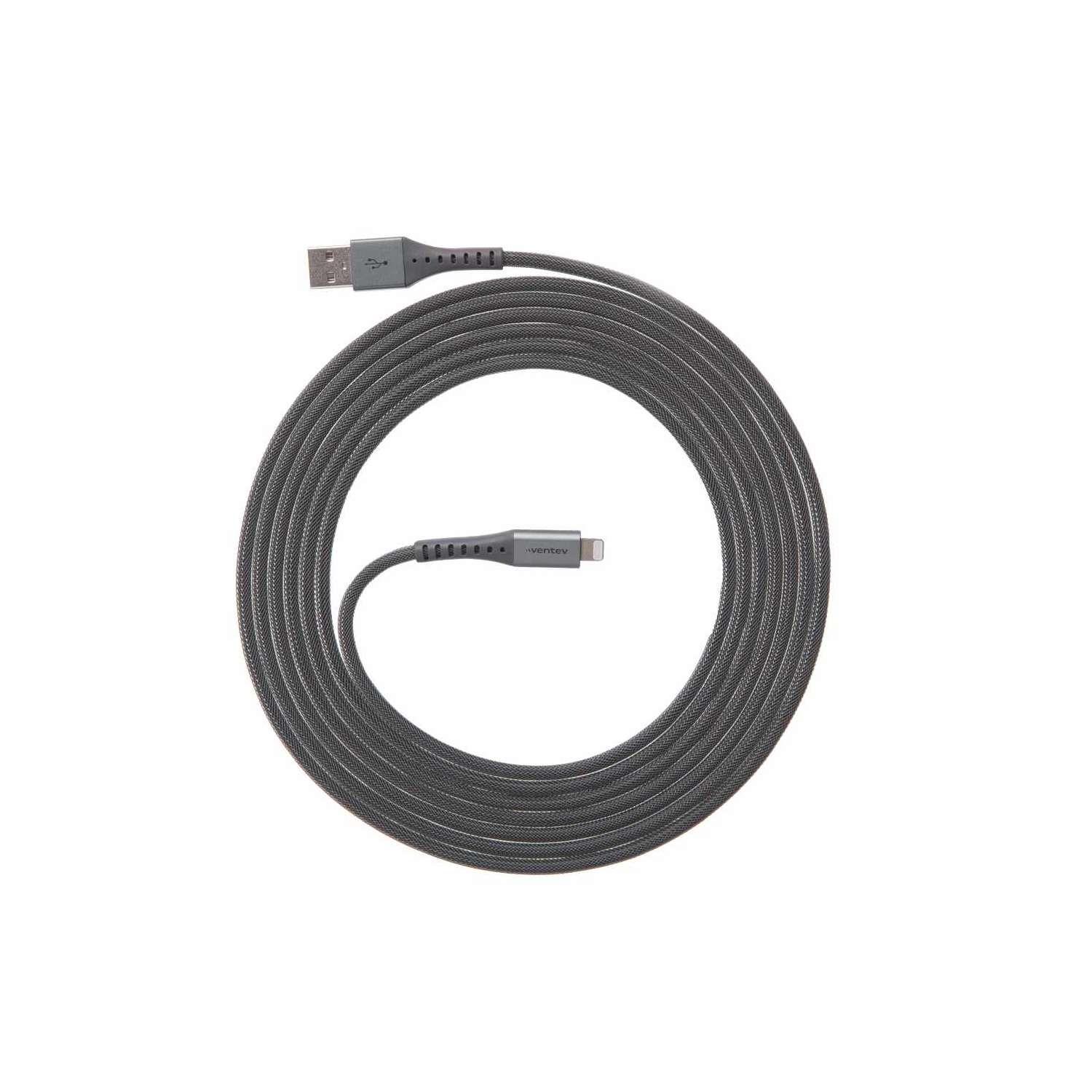 Ventev ChargeSync Alloy Lightning Cable 10ft Steel