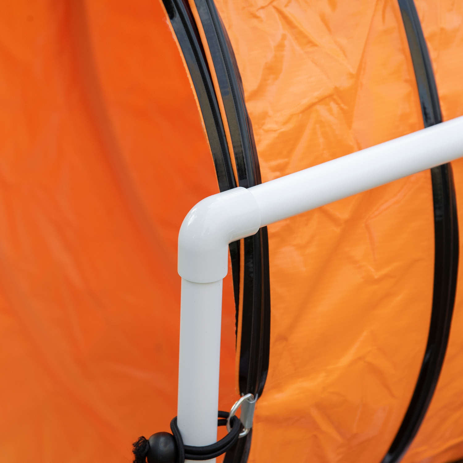 PawHut Tunnel pour chiende 13 pi de long, 24 po d'ouverture, équipement d'agilité pour animaux, avec 2 supports, sac de transport, orange