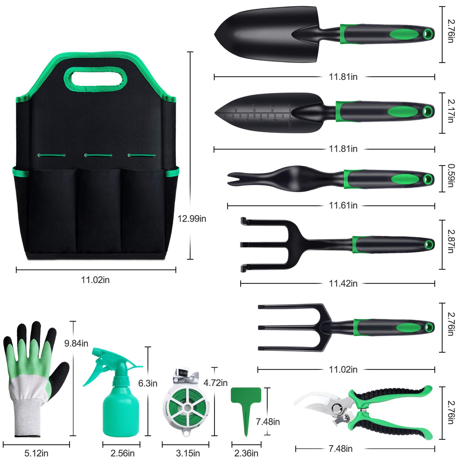 Furniture One 11-Piece Garden Hand Tool Kit
