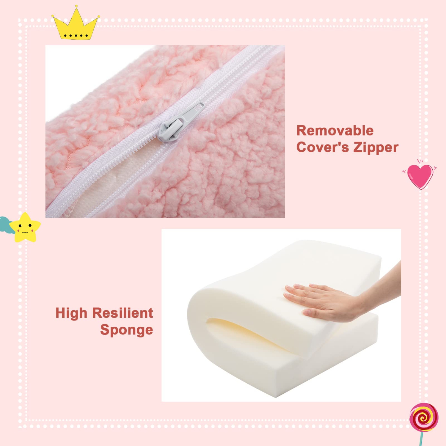 Furniture One 2-in-1 Convert Sofa to Lounger Pink