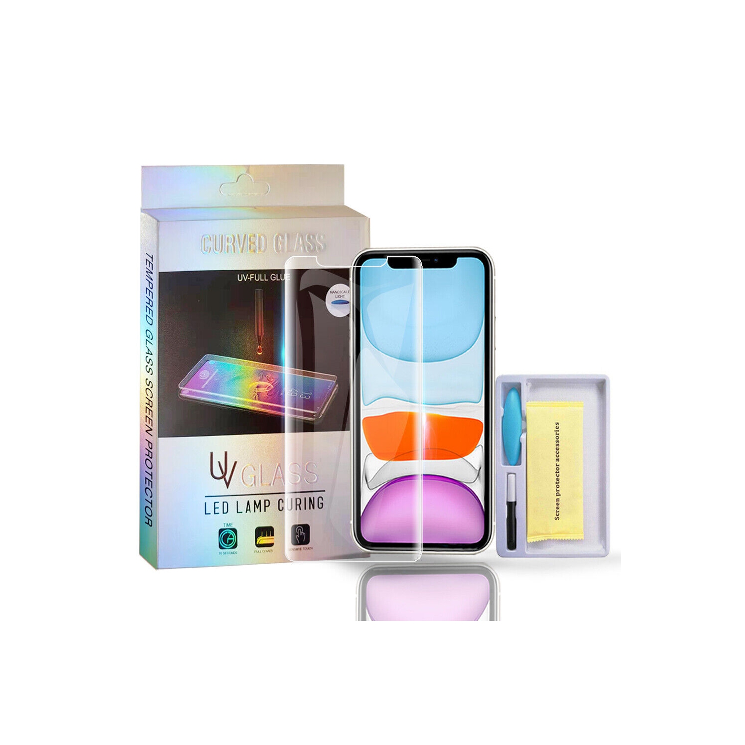 Pour protecteur d’écran en gel de haute qualité pour verre trempé/verre UV iPhone 11 Pro d’Apple, protecteur d’écran en gel