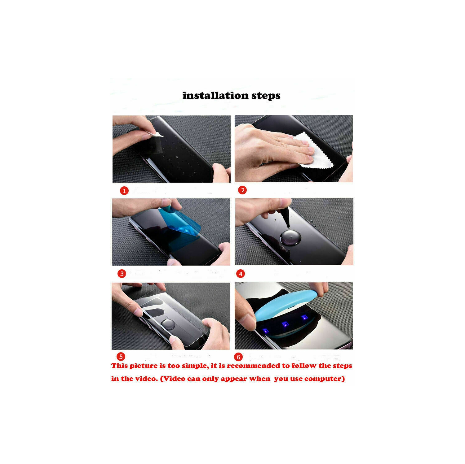 Pour protecteur d’écran en gel de haute qualité pour verre trempé/verre UV iPhone 11 Pro d’Apple, protecteur d’écran en gel